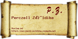 Perczell Zöldike névjegykártya